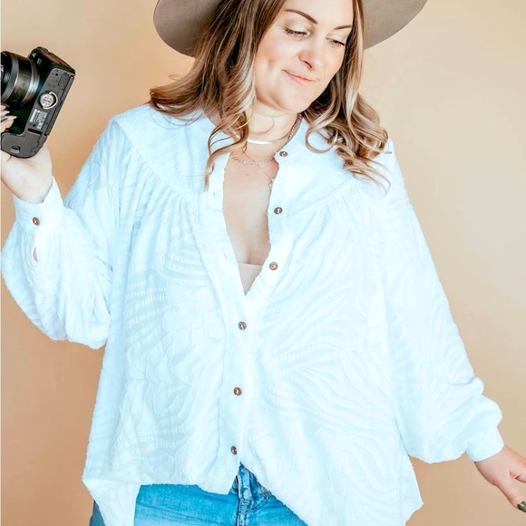 FREE PEOPLE | CAN’T STOP DREAMING TUNIC IN WHITE MEDIUM - Picture 2 of 8